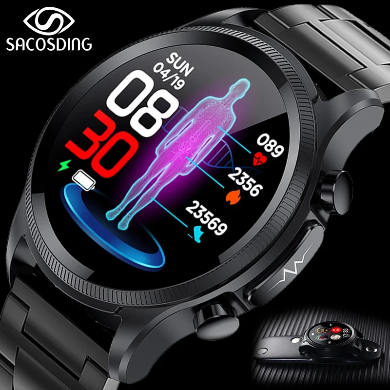 

2023 New ECG+PPG Watch Men Laser Treatment Of Hypertension Hyperglycemia Hyperlipidemia Heart Rate Healthy Sport watch