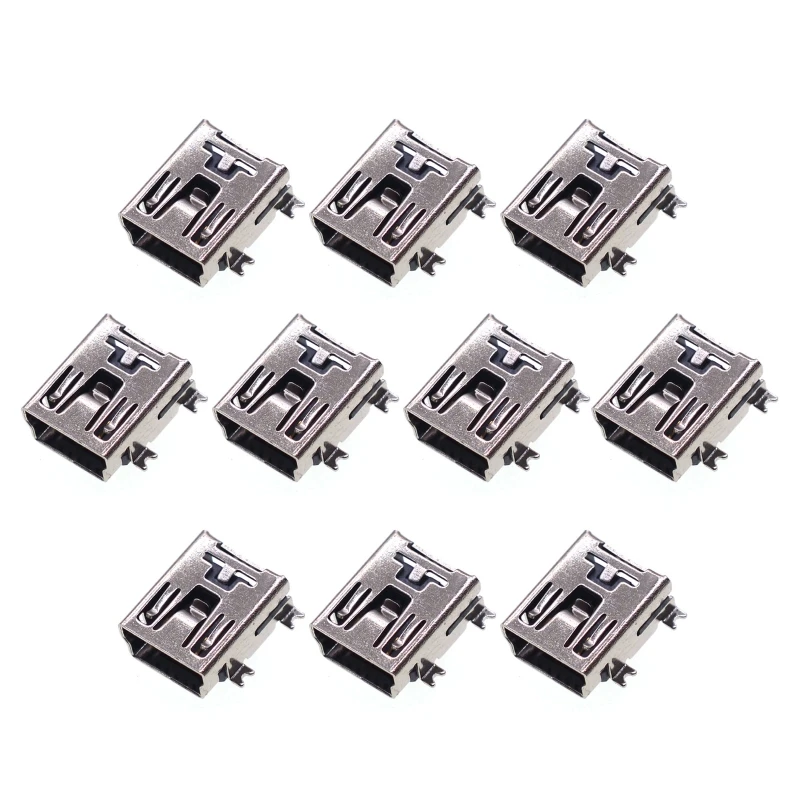 

10PCS/Set DIY Micro USB 5P 5Pin Female Socket Plug Connectors Kit for charging Dropship