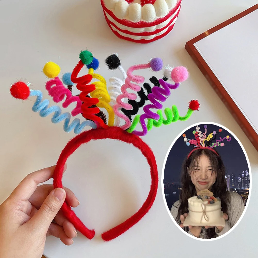 

2022 забавная подсвечник в виде торта на день рождения, фотореквизит, праздничная повязка на голову, повязка на голову для дня рождения для де...