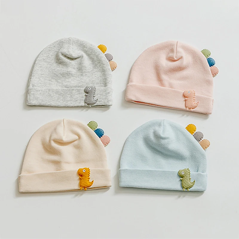 

0-3M Newborn Baby Hat Autumn Cotton Beanie Baby Winter Warm Accessories Girls Boys Photography Props Infant Cute Cartoon Bonnet