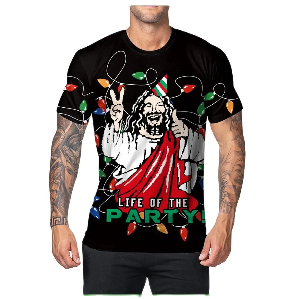 

Мужская футболка с круглым вырезом, коротким рукавом