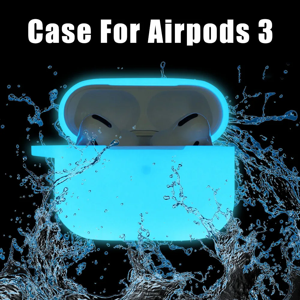 Светящийся Мягкий силиконовый чехол для Airpods 3 Apple AirPods Pro 2 1 светящийся ночью в