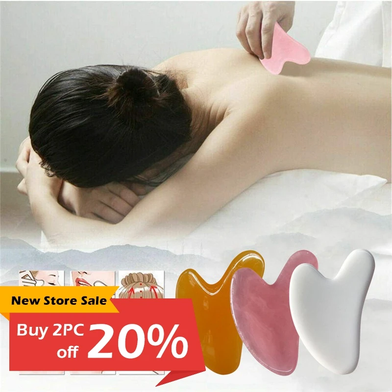 

Массажная пластина для лица Gua Sha, инструмент для украшения кожи, спа-массаж, пчелиный воск, для шеи и спины