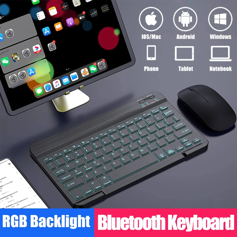 

Беспроводная клавиатура для планшета IPad Pro 2021 11 12,9 10,5 Клавиатура Teclado Bluetooth для IPad 8th 7th 6th Air 4 3 2 для MacBook