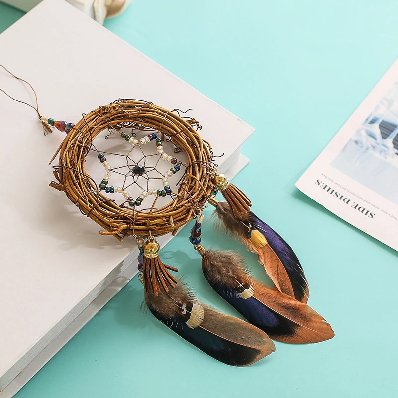 

Nordic Style Dreamcatcher Handmade DIY Wind Chimes Hanging Pendant Dream Catcher Home Wall Art Hangings Room Decorations