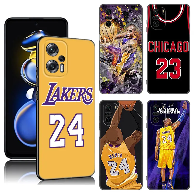 

Basketball Sport Number Phone Case For Xiaomi POCO X3 X4 NFC F2 F5 M2 M3 M4 X5 Pro F3 F4 GT 5G C31 M5S Black Silicone Cover