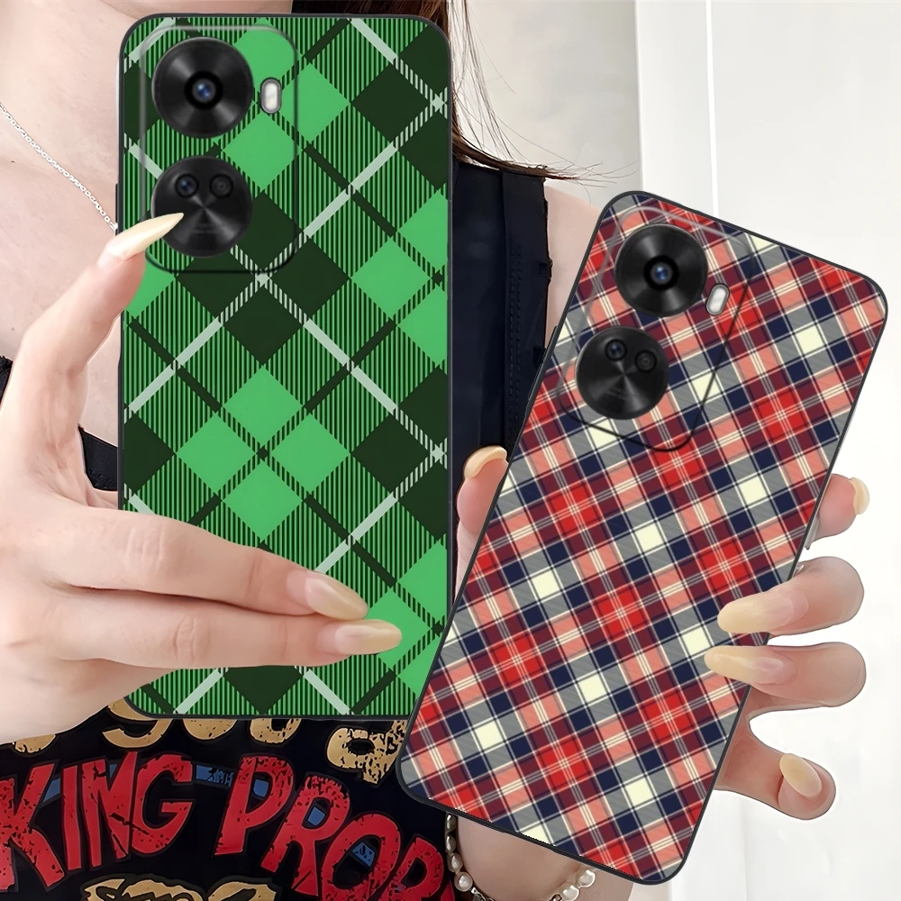 Чехол для мобильного телефона с решетчатой текстурой сетки Huawei Nova 12 11 10 9 8 7 Pro SE 5G