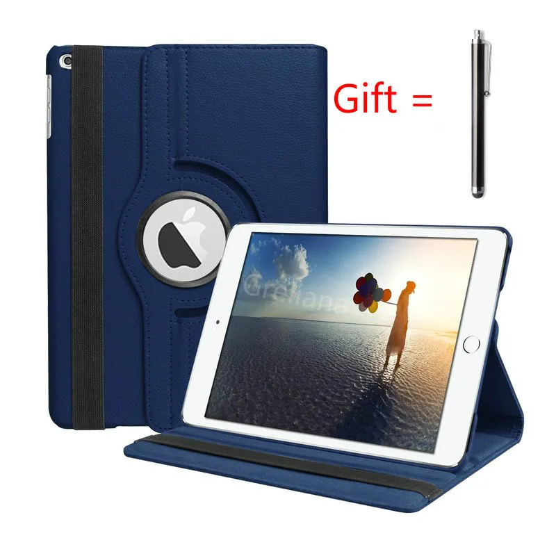 

360 Degree Rotating PU Leather Flip Cover Case For New iPad 9.7 2017 2018 5th 6th Stand Cases Smart Case A1822 A1823 A1893 A1954