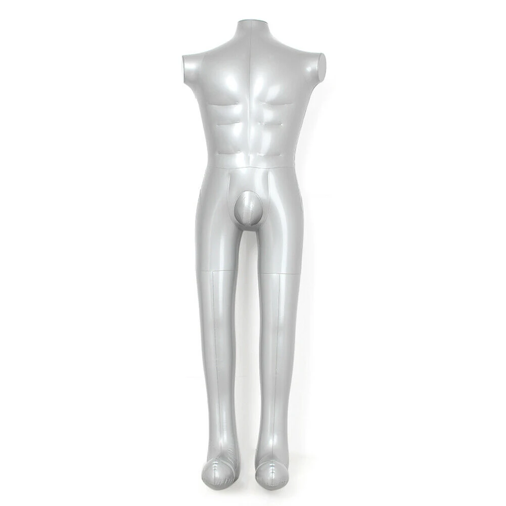 

Male Full Body Inflatable Mannequin Dummy Torso Armless Model For Display Pants Necklaces Scarves Trade Show Supplies