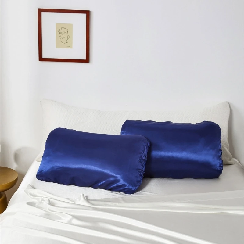 

Satin Pillow Cover Decorative Pillowcase Bedroom Dormitory Bed Sofa