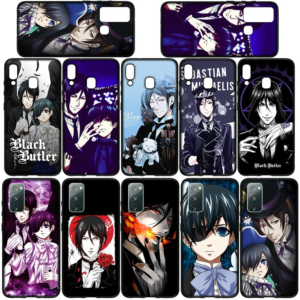 Чехол для Телефона Черный Батлер Kuroshitsuji Samsung Galaxy Note 20 Ultra 10 8 9 S10 Lite S9 + A6 A8 Plus A7 A9