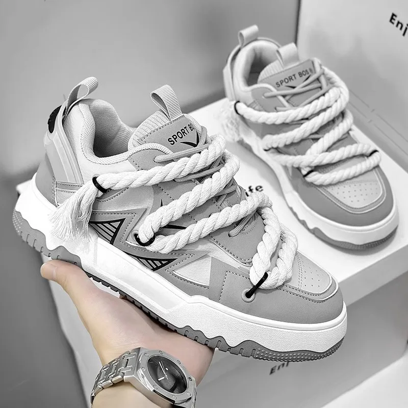  Дизайнерская мужская обувь зимняя модная универсальная для хлеба студенческая