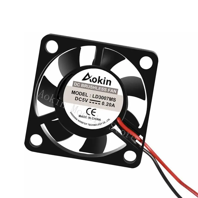 Вентилятор для Raspberry Pi 4 30x30x7 мм Бесщеточный Охлаждающий вентилятор 3 В 5 в