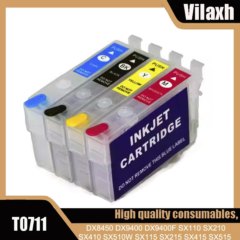 Чернильный картридж T0711 T0712 T0713 T0714 с чипом автосброса для Epson Stylus D78 D92 DX7000F DX5000 DX4050