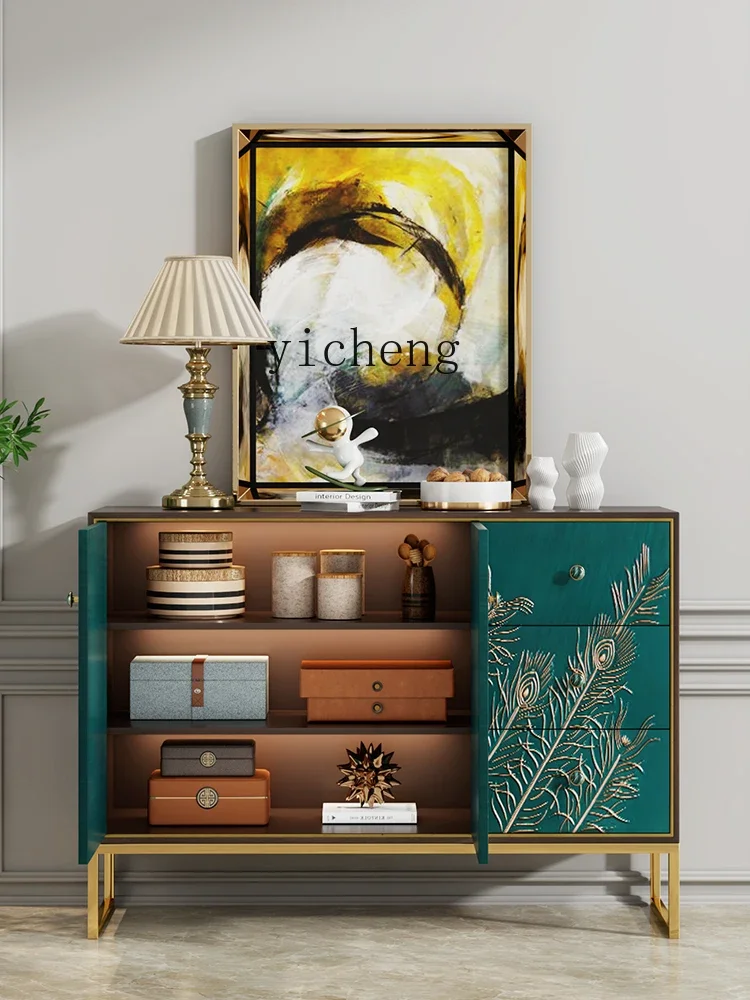 Входной шкаф ZC домашний интегрированный из массива дерева для прихожей