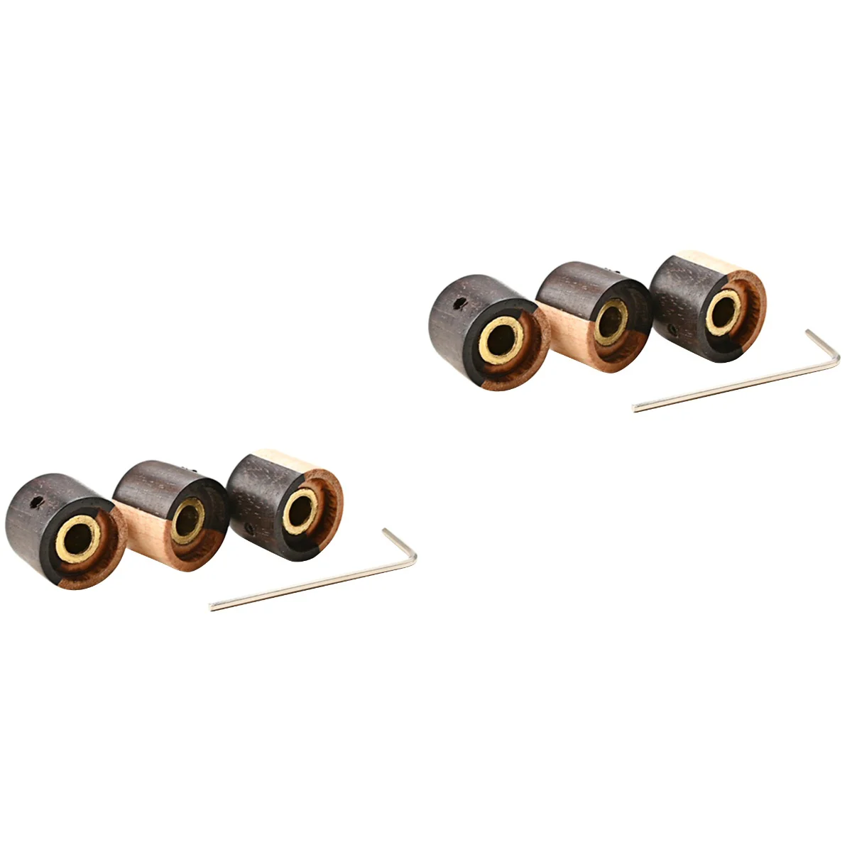 

6 pcs Electric Guitar Bass Knobs Professional Volume Tone Control Knobs Wood Bass Accessories
