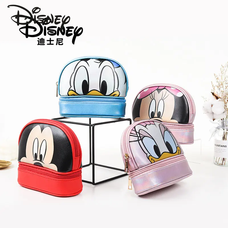 Disney Cosmetic Bag Fashion High Quality Multi-functional Toilet Bag Portable Double-layer Large Capacity Travel Storage Bag