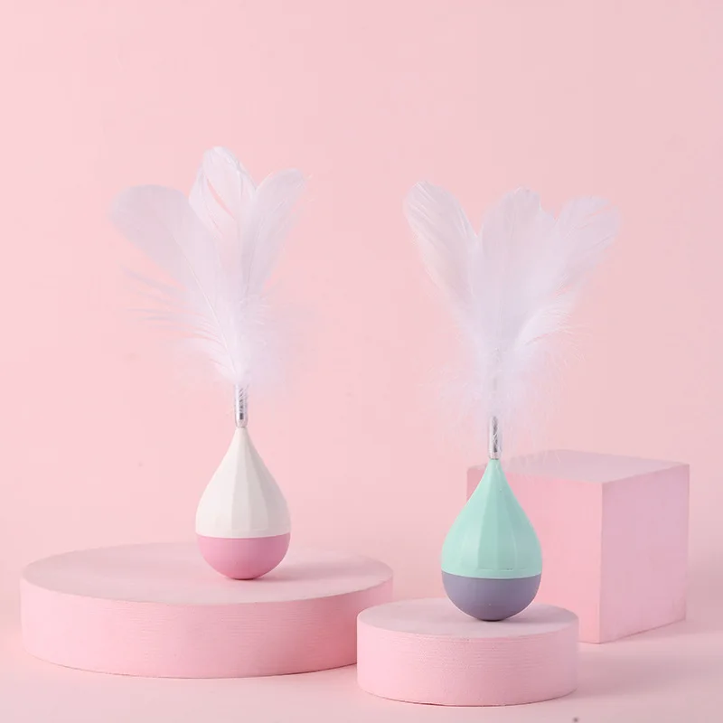 

The new pet supplies cats interaction from hi my sorrows stir bar cat supplies feather "daruma" cat toys