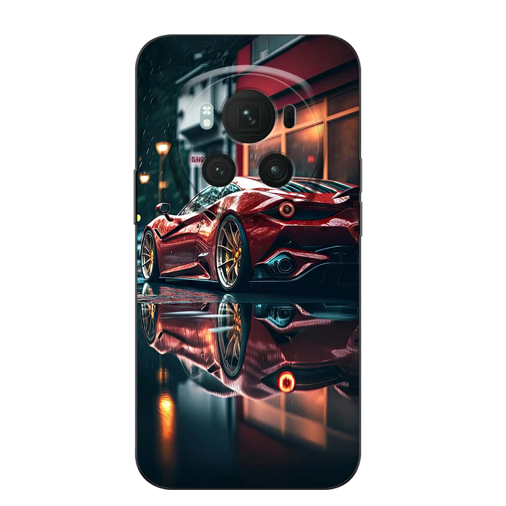 Для honor magic 6 pro чехол soft силиконовый на заднюю панель телефона черный ТПУ super cars race