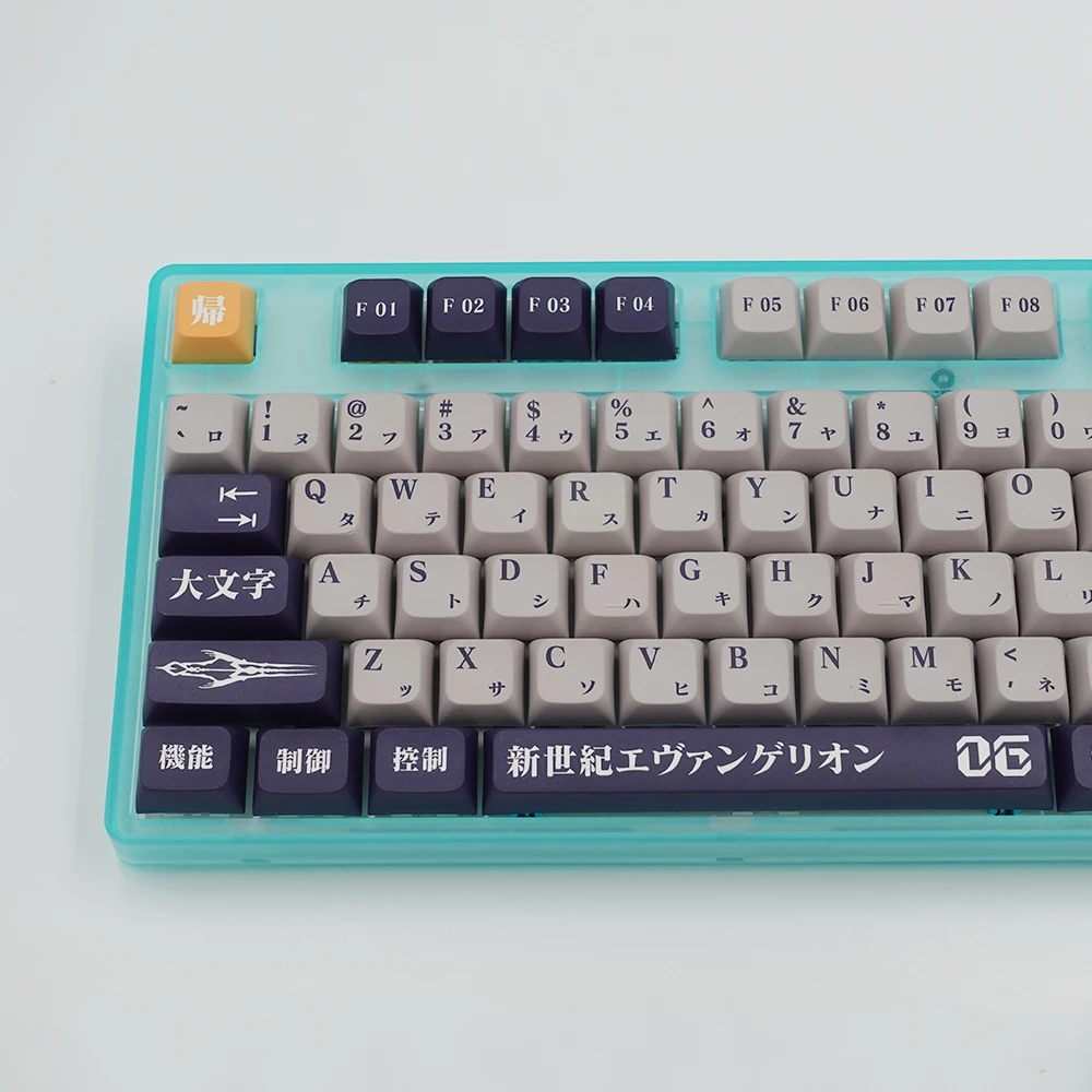 

KBDiy 135 Keys Cap XDA Profile Japanese Keycaps for Mechanical Gaming Keyboard EVA-06 DYE-SUB DIY Custom PBT Keycap MX Switches