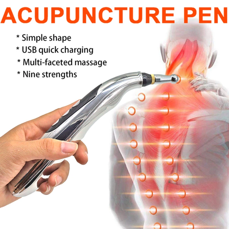 

Electric Acupuncture Pen Pain Relief Therapy Muscle Healing Acupuncture Pen 9 Intensity Deep Tissue Massage Relief Pain Tools