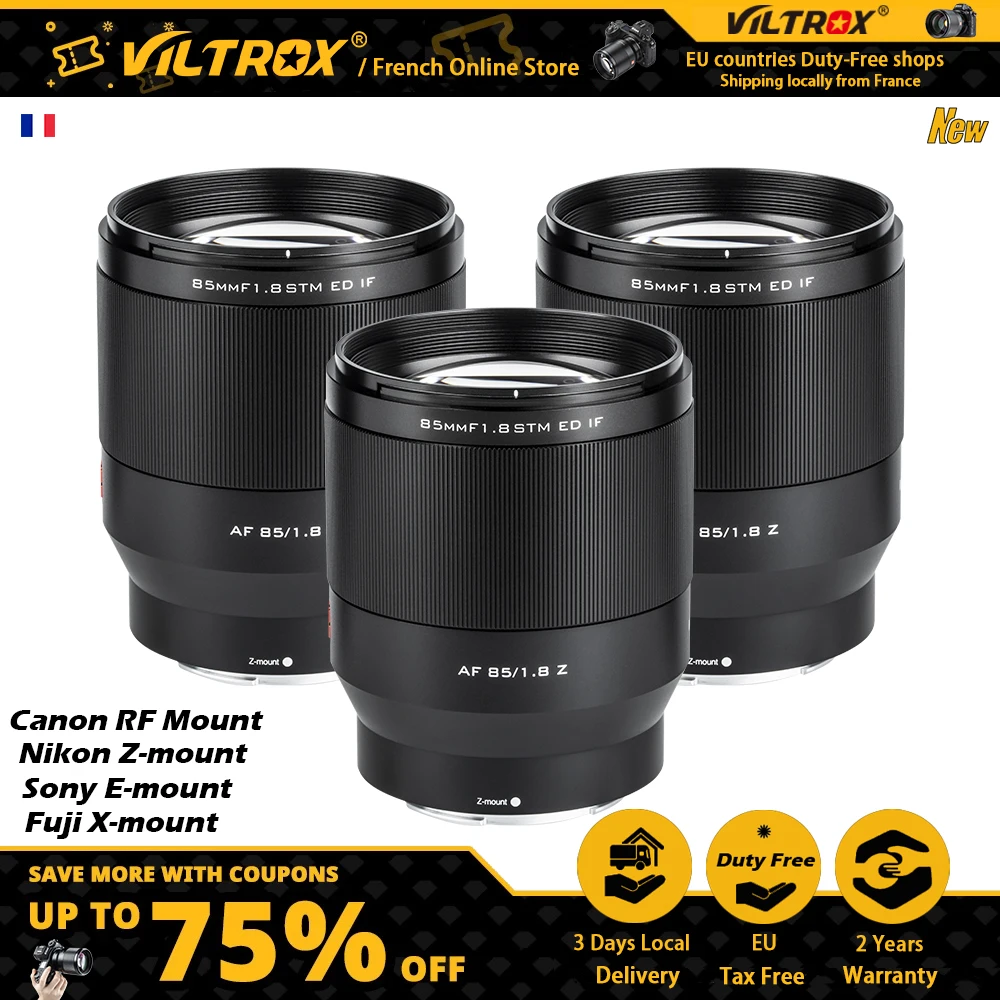 Объектив Viltrox 85 мм F1.8 с автофокусом для Sony E Mount Lens Nikon Z объектив Canon RF Fuji X Full Frame A9 A7R3