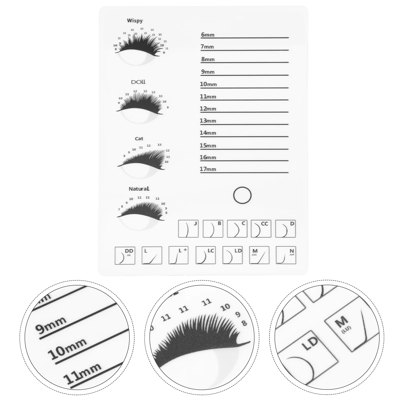 

1pc Practical Premium Eyelash Display Board Grafting Eyelash Tray for Home