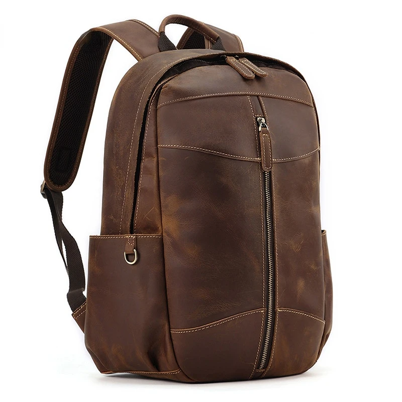 Men's Cowhide Business Backpack Genuine Leather Computer Handbag High-end Outdoor Large Capacity Single Shoulder Travel Bag
