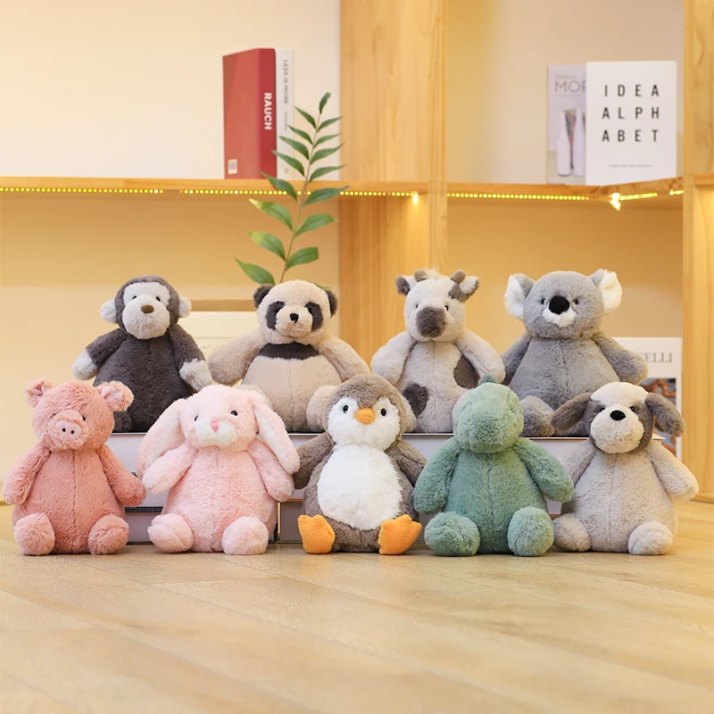 

Plush toy stuffed doll cartoon animal dinosaur rabbit pig dog monkey koala panda deer penguin bedtime story friend kid gift 1pc