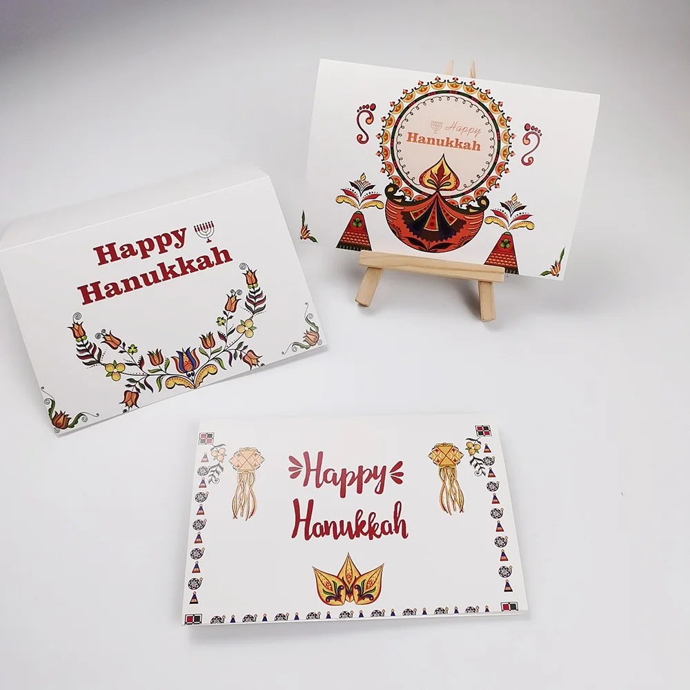 Поздравительные открытки Хануки сделай сам фестиваль рождения вечерние подарки