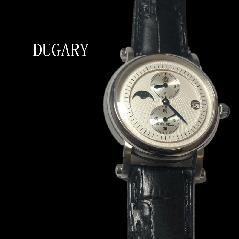 

DUGARY automatic mechanical watch 38mm waterproof business high quality men Leather Strap Fashion Wristwatch relógio masculino