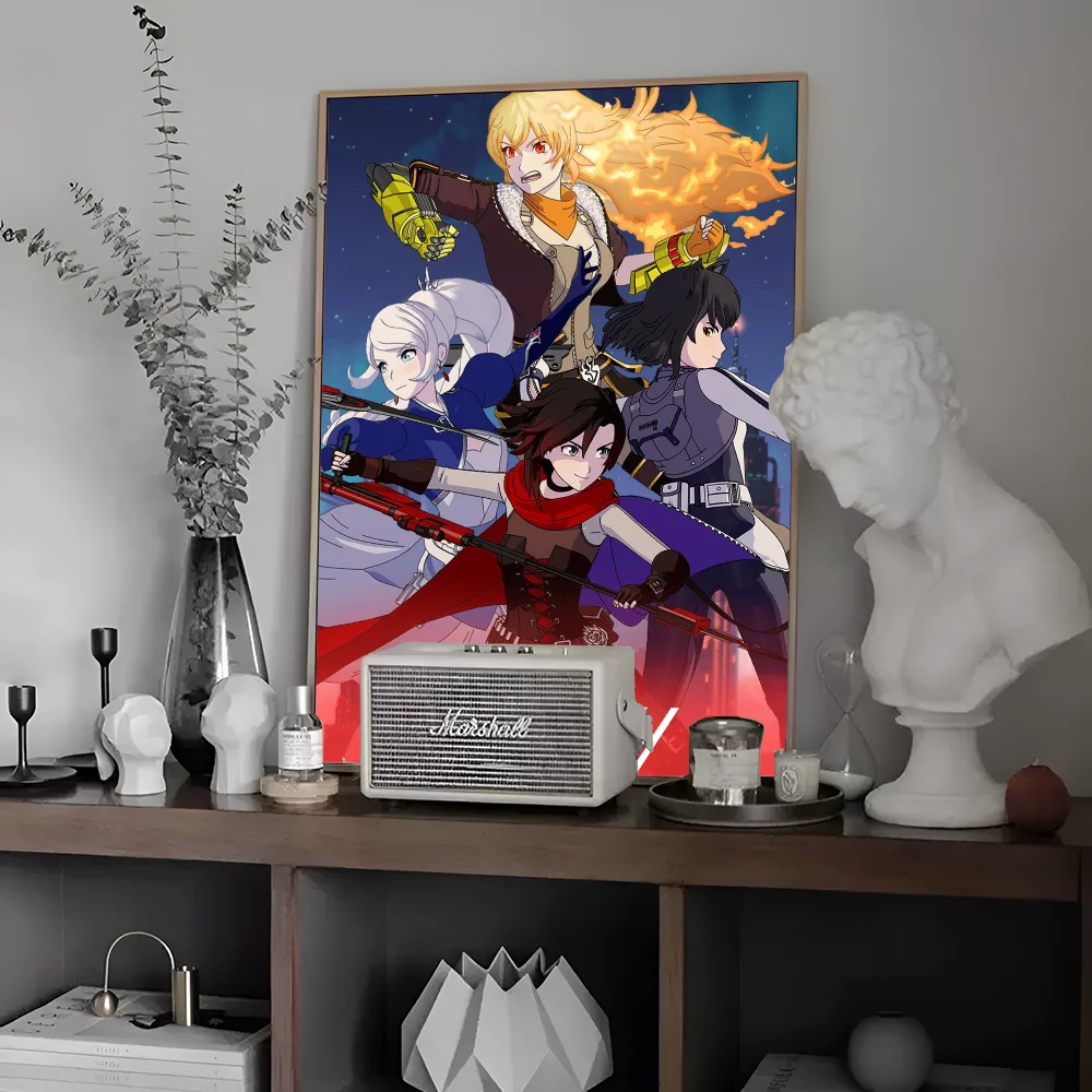 Cartoon R-RWBY Anime Posters Sticky HD Quality Wall Art Retro For Home Kawaii Room Decor