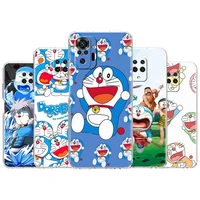 future doraemon anime shockproof case for xiaomi redmi note 10 11 pro 9s 8 9 k40 mobile phone shell 9c 9a 11t 7 10s 8t 11s cover
