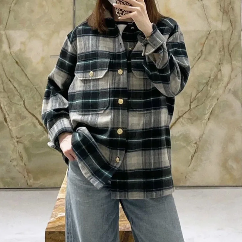 Рисунок 2 - Женская модельная винтажная шерстяная Блузка в клетку