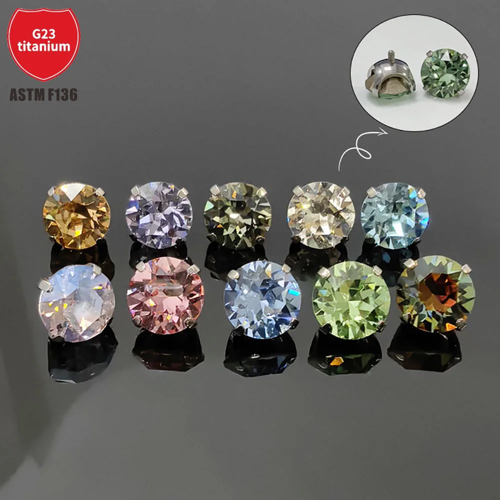 Серьга-гвоздик из титанового сплава для пирсинга губ Huazi модное украшение