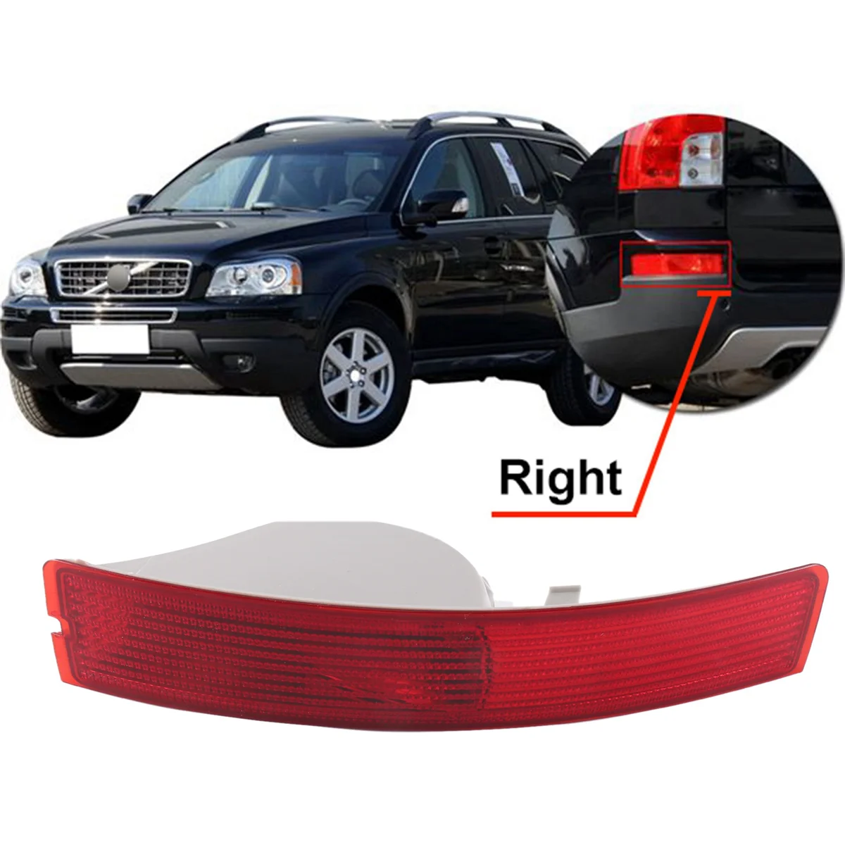 

Задний бампер для Volvo XC90 2007-2014, задний отражатель, противотуманная фара без правой фары 31111185