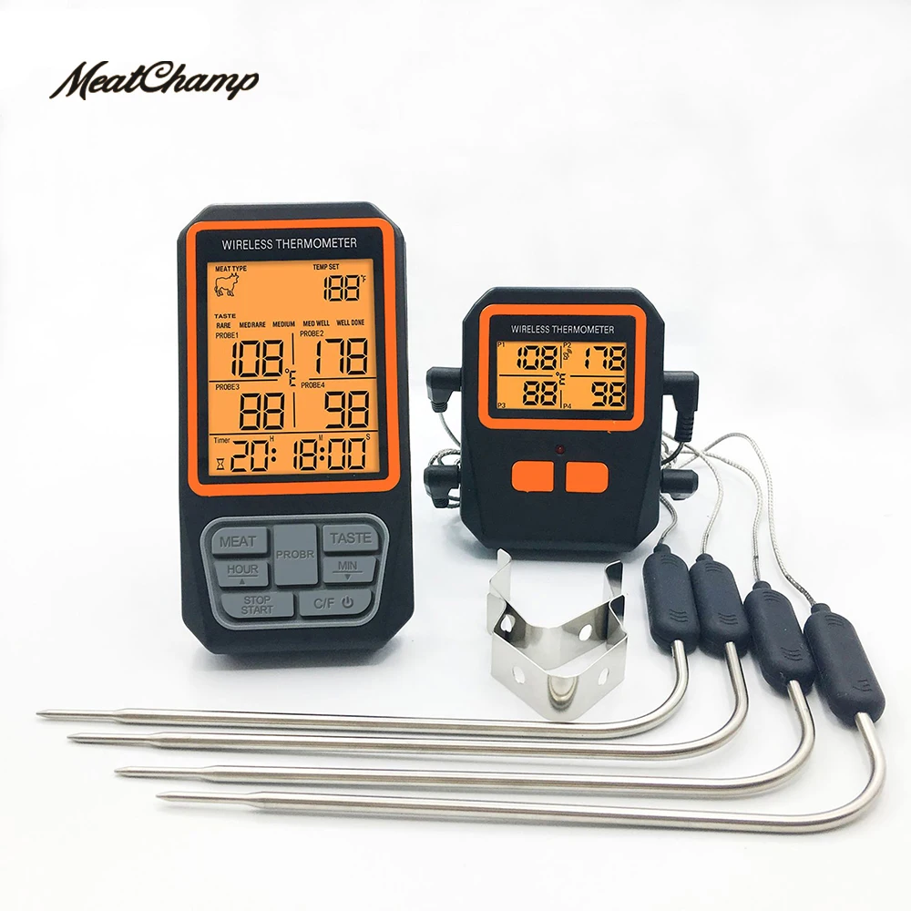 

MeatChamp MC-216 беспроводной термометр для мяса 4 зонда