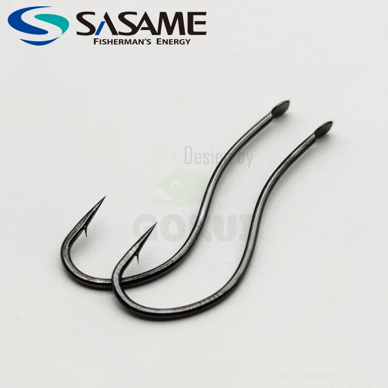 SASAME Live Bait Fishing Hook KAREI Barb Fishhook Long Shank High Carbon Steel Fly Fishing Accessories Fishing Goods Fish Tackle images - 6