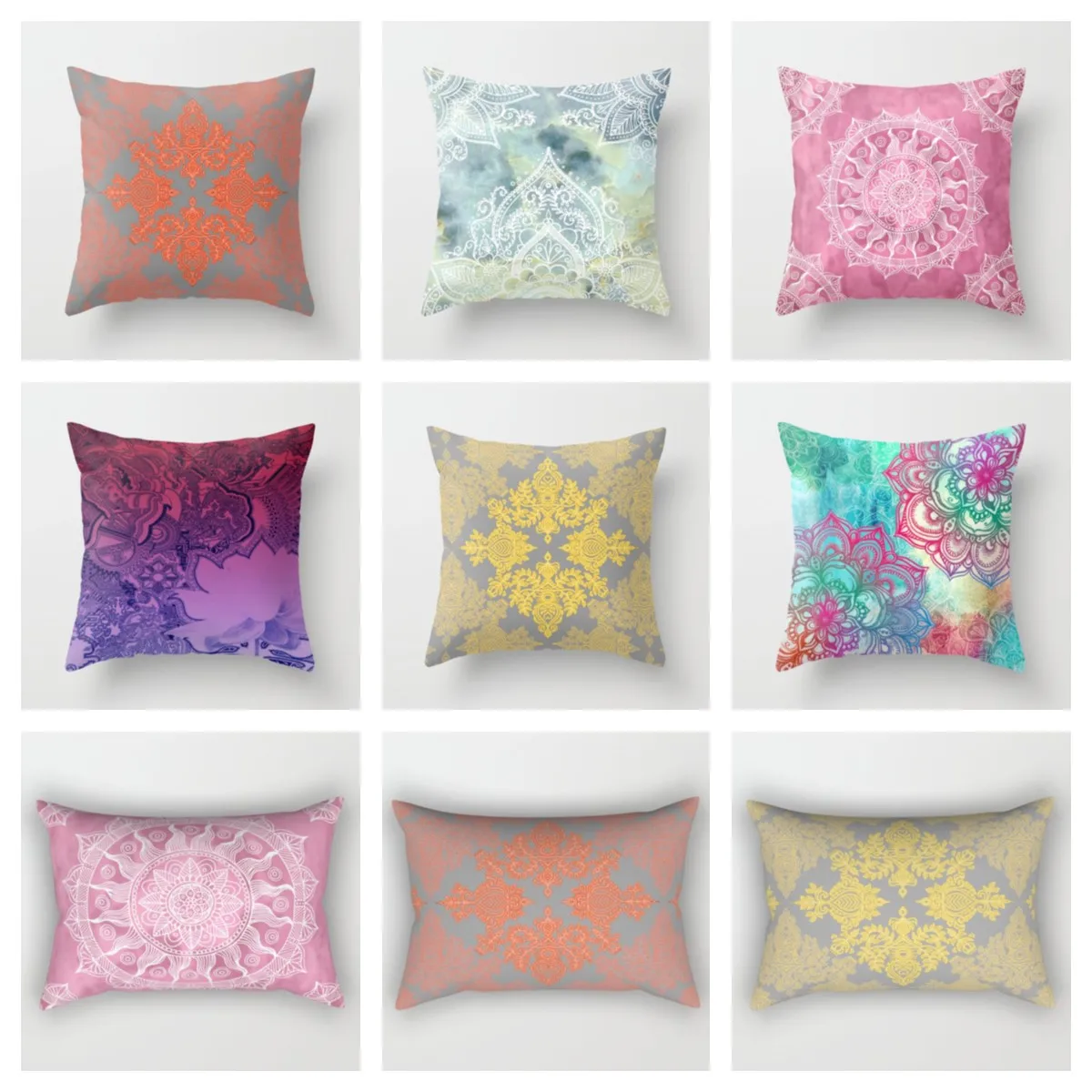 

Mandala print plush pillowcase，cushion covers 40x40,45x45,50x50,60x60 30x50 40x60，decorative pillow case pillows decor home