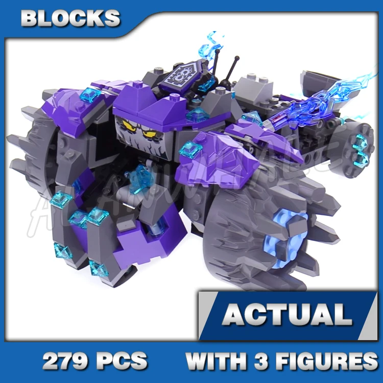 279 шт. Nexoes Knights The Three Brothers Twin Jouster Stone Monster 10595 Набор строительных блоков Кирпичи