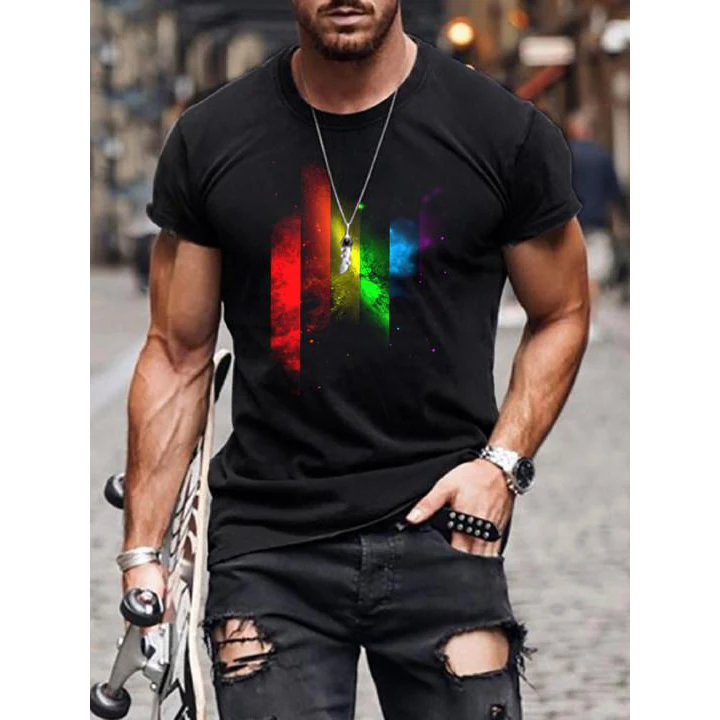 

Badassdude Space Galaxy Printing Men's Casual Fashion T-shirt