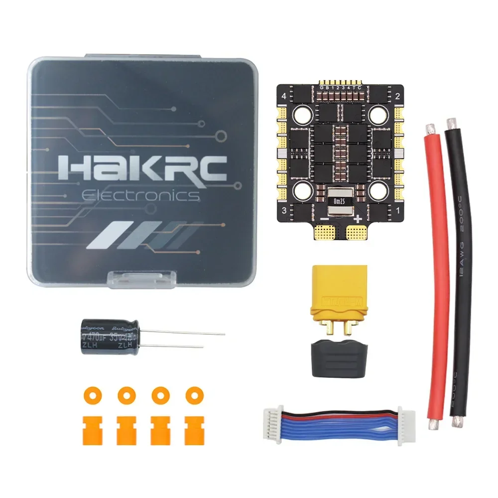 HAKRC 32BIT 60/65A AT4G_Multi_32.9 4in1 Бесщеточный ESC DShot 150/300/600 PWM/Oneshot 125 20x20 мм для гоночного дрона