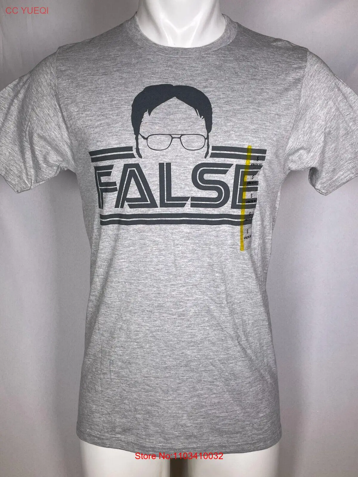 Официальная серая мужская футболка The Office Dwight Schrute False
