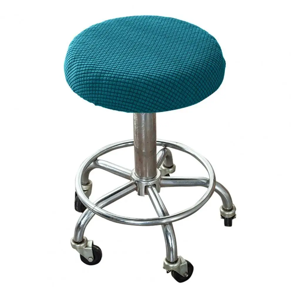 

Tear Resistant Durable Washable Stool Cushion Slipcover Round Chair Protector Protective for Office