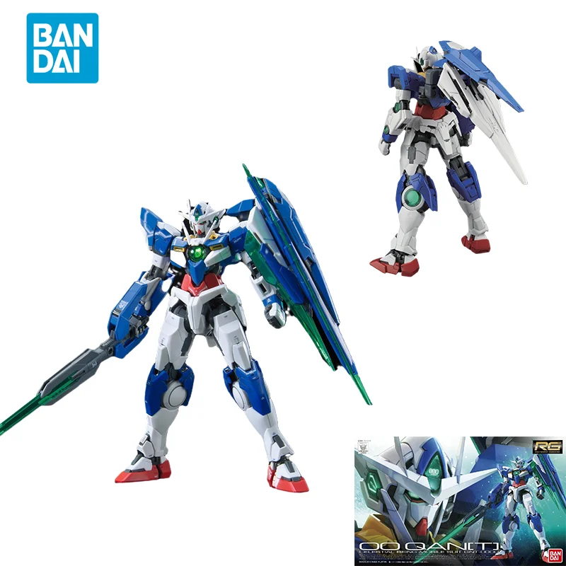 Прямая поставка Spot Bandai оригинальная Коллекционная аниме модель GUNDAM RG 00 QAN[T] искусственная Сборка игрушки для детей