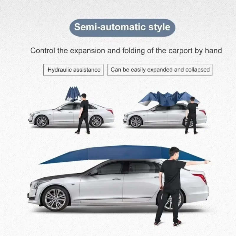 Полуавтоматическое складное солнцезащитное покрытие с защитой от УФ-лучей 4 2/4 6 м