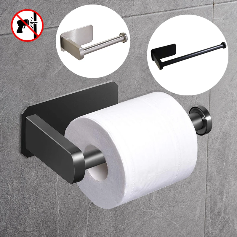 

Stainless Steel Toilet Paper Roll Holder Kitchen Wall Towel Storage Rack Bathroom Tissue Hanger