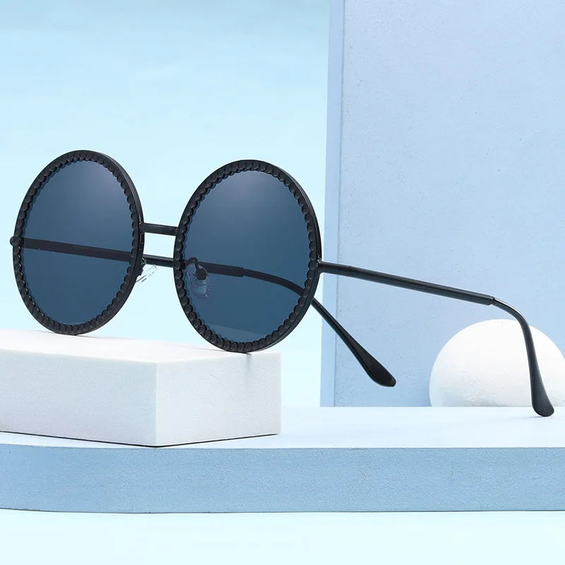

New Round Full Rim Frame Sunglasses Men Women Vintage Sunglasses Personality Simple Glasses
