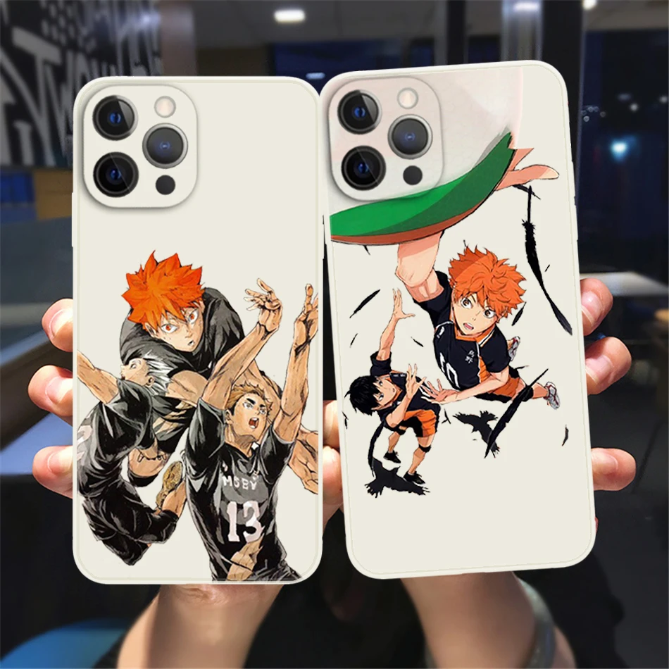 

Soft White Case for iPhone 13 12 11 Pro X XS MAX 7 8 Plus XR SE 2020 13 12 mini Anime Oya Oya Oya Haikyuu Love Volleyball Coque