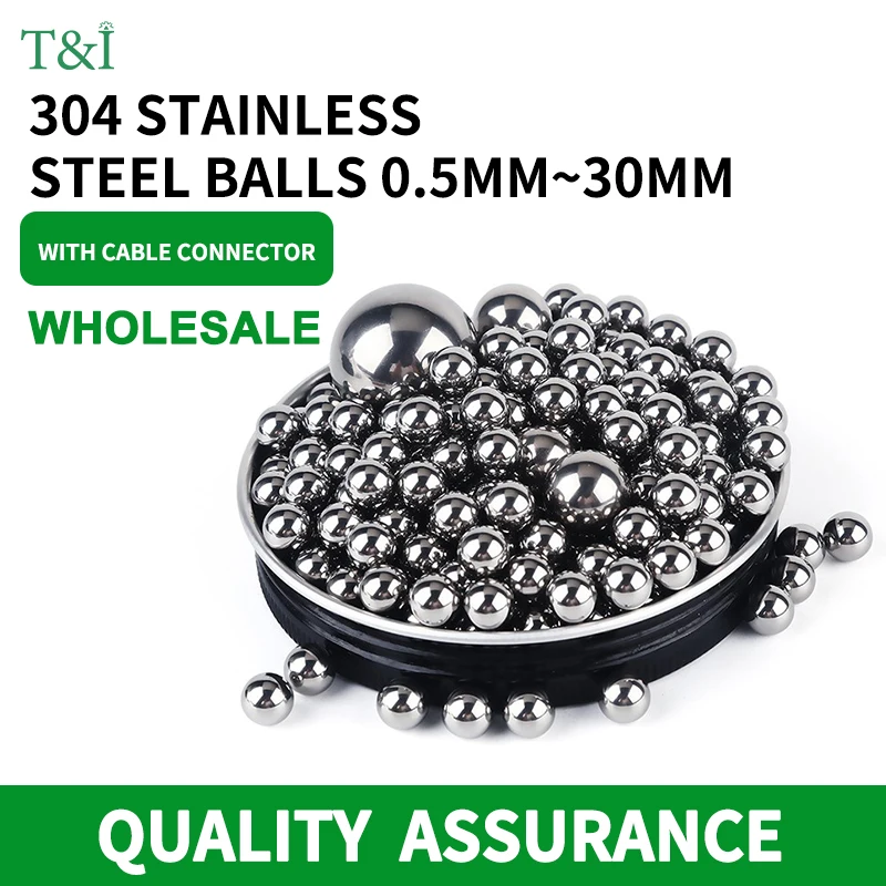 

304 Stainless Steel Precision Bearing Steel Ball Solid Small Steel Ball Ball Round Wave Bead 0.5-6-8-9-30mm